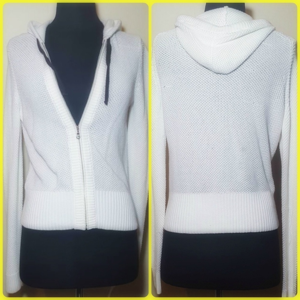 Ann Taylor women's knitted zip-up cardigan